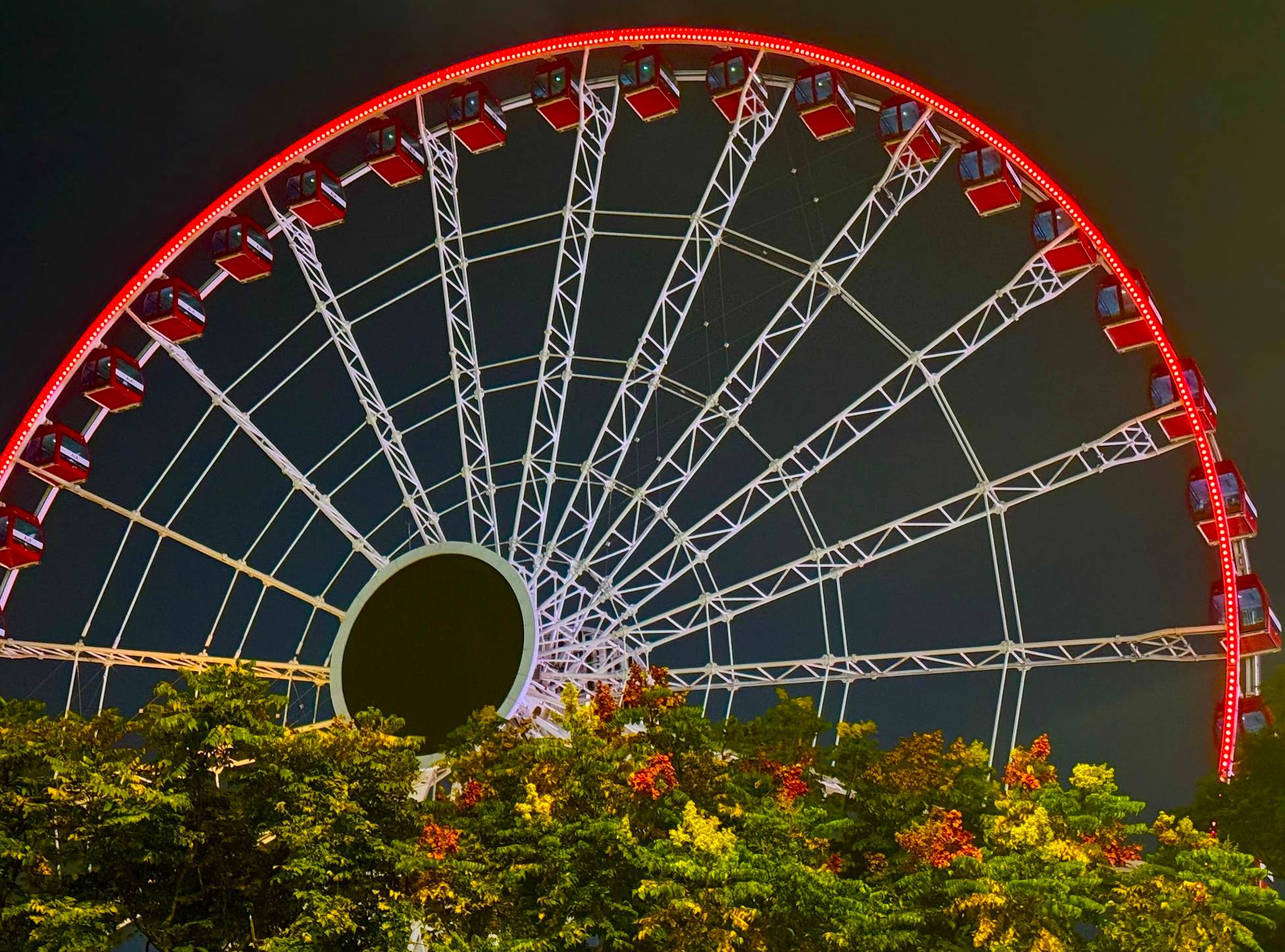 Ferris wheel at night